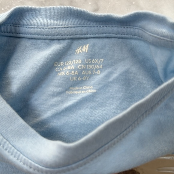 H&M Kids Light Blue Roooar Cotton SS Tee with Dinosaur Decoration - Picture 5 of 7